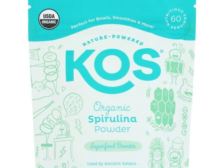 KOS Organic Spirulina Powder Superfood Booster - 7.4 oz Discount