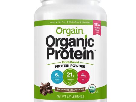 Orgain Organic Protein Plant Based Powder Creamy Chocolate Fudge 2.74 lbs For Discount