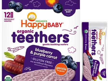 Happy Baby Organic Blueberry & Purple Carrot Teethers - 12 Pk Online Hot Sale