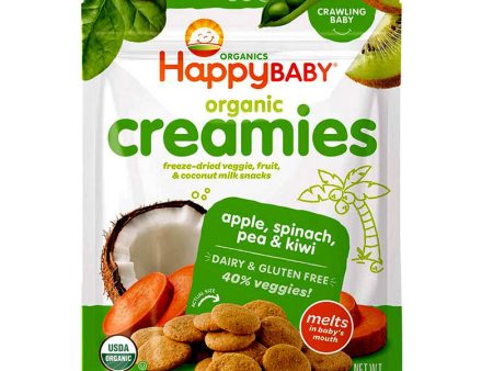 Happy Baby Organic Freeze-dried Apple Spinach Pea & Kiwi Creamies - 1 oz Fashion