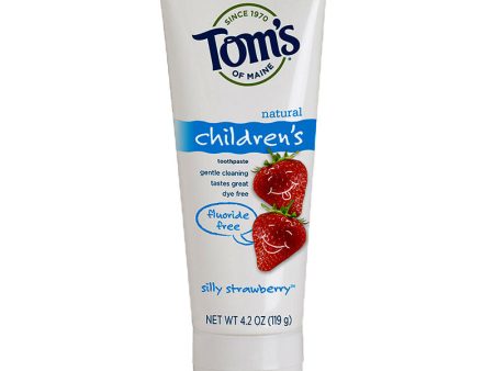 Tom s of Maine Silly Strawberry Fluoride Free Natural Children s Toothpaste - 4.2 oz Online Sale