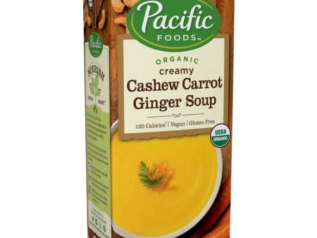 Pacific Foods Organic Creamy Cashew Carrot Ginger Soup - 32 oz. Supply