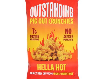 Pig Out Hella Hot Pigless Pork Rinds Crunchies  3.5 - oz. Online Sale