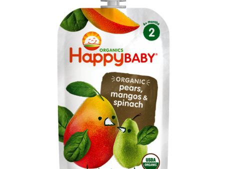 Happy Baby Organics Stage 2 Spinach Mango & Pear - 4 oz. Online now