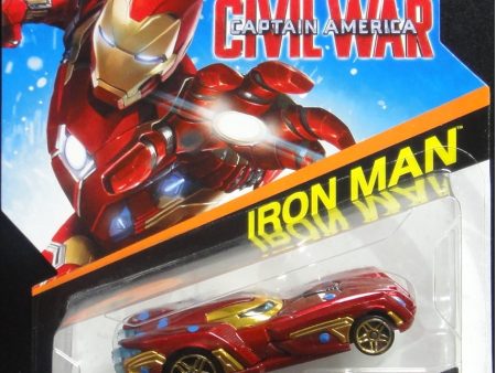 美泰 風火輪 美國隊長3 英雄內戰 鐵甲奇俠 火箭車 MATTEL HOT WHEELS MARVEL CAPTAIN AMERICA CIVIL WAR IRON MAN ROCKET CAR DJJ55 (PIU KW268D-18) on Sale