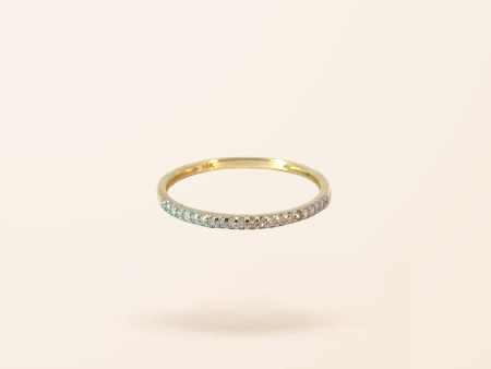 10K Gold Diamond Stack Ring Fashion