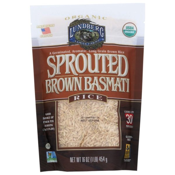 Lundberg Organic Sprouted Brown Basmati Rice - 16 oz For Discount