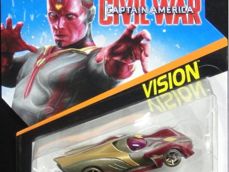 美泰 風火輪 美國隊長3 英雄內戰 幻視 超級跑車 MATTEL HOT WHEELS MARVEL CAPTAIN AMERICA CIVIL WAR VISION SUPERCAR DJJ56 (PIU KW268E-18) Fashion