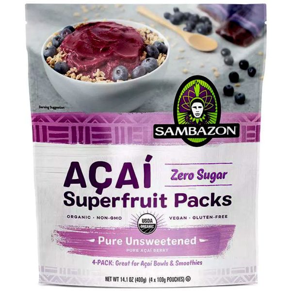 Sambazon Açaí Superfruit Frozen Pure Unsweetened Smoothie Packs - 14.1 oz. Hot on Sale