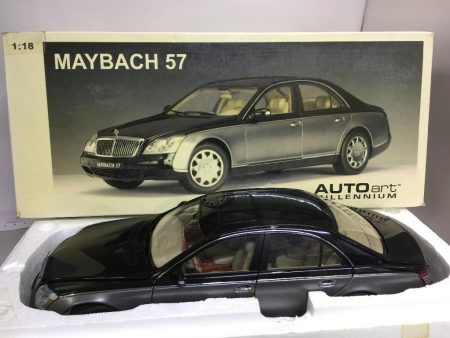 AUTOART 1 18 MAYBACH 57 SWB CASPIAN BLACK HIMALAYAS GREY MIDDLE (76151) (BUY) For Sale