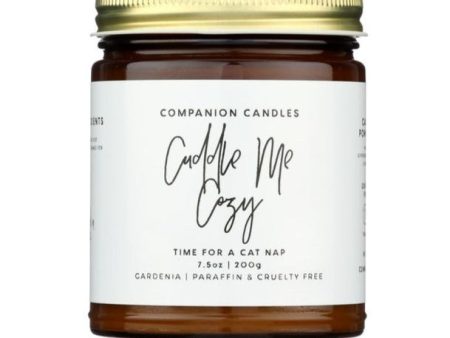 Companion Candles Cuddle Me Cozy Time For A Cat Nap - 7.5 oz For Sale