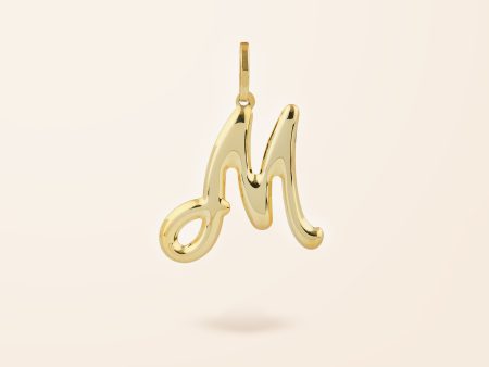 10K Gold Script Initial Charm Cheap