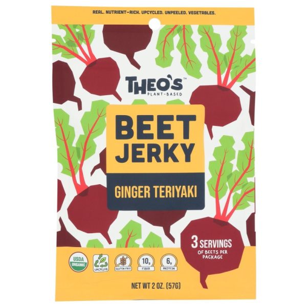 Theo s Plant Based Beet Jerky Ginger Teriyaki - 2 oz Online