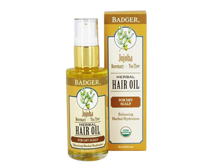 Badger Jojoba Rosemary & Tea Tree Herbal Hair Oil Supply