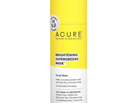 Acure Brightening Supergreens Facial Mask - 1 oz Supply