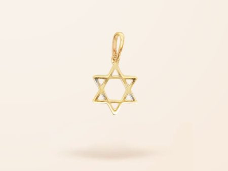 14K Gold Medium Star of David Charm Online Sale