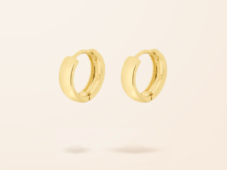 10K Gold Bold Huggie Earrings Online Hot Sale