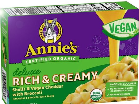 Annie s Organic Deluxe Rich & Creamy Mac and Cheese Shells & Vegan Cheddar with Broccoli - 11 oz. For Discount