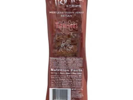 Primal Strips Meatless Seitan Jerky Teriyaki - 1 oz Supply