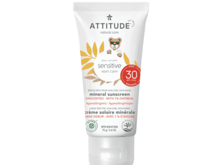 Attitude: Sensitive Skin Baby & Kids Moisturizer Mineral Sunscreen SPF 30 Online Hot Sale