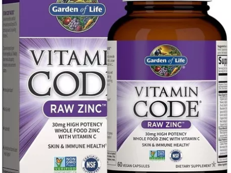 Raw Zinc con vitamina C 60 cápsulas - Garden of Life Online Hot Sale