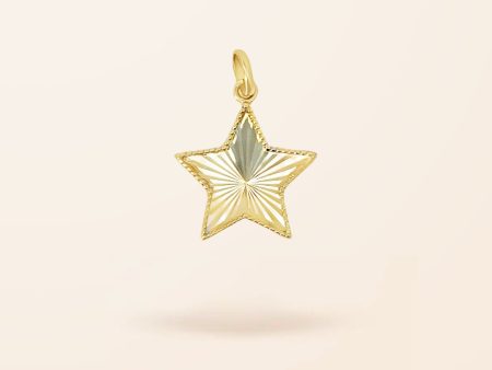 10K Gold Fluted Star Charm Online Sale