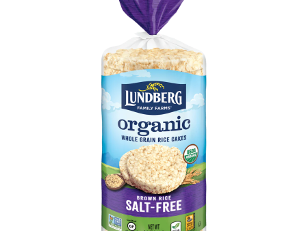 Lundberg Brown Rice Organic Rice Cakes Salt Free - 8.5 oz For Sale