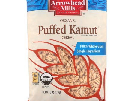 Arrowhead Mills Organic Puffed Kamut Cereal - 6 oz Supply