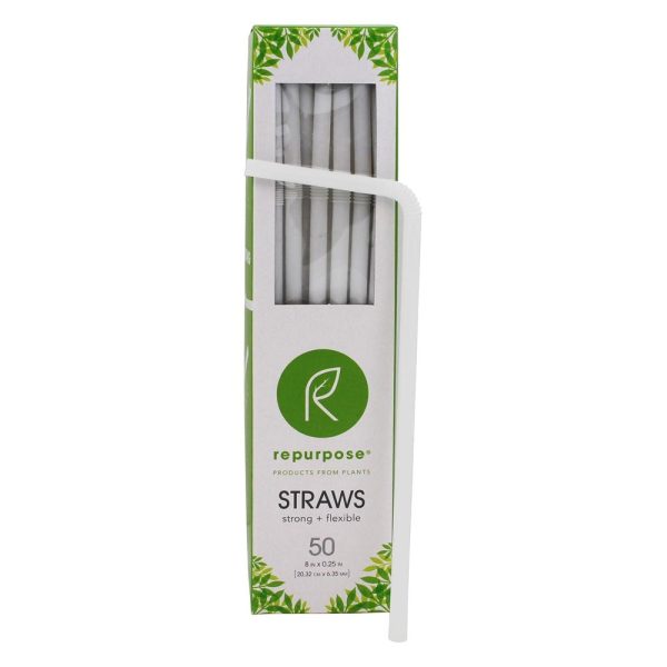 Repurpose 100% Compostable Plant Straws- 50 pack Online