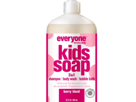 Everyone Kids Soap 3 in 1 Berry Blast Shampoo Body Wash Bubble Bath - 32 fl oz. Online