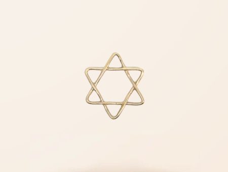 Limited Edition 14K Gold Wire Star of David Charm Sale