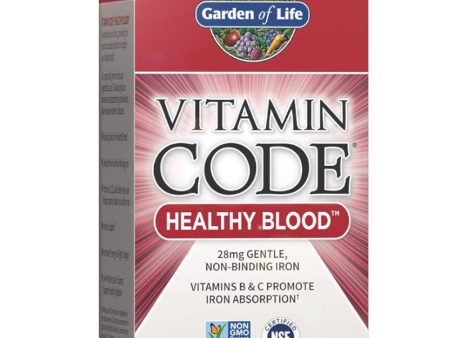 Garden of Life Vitamin Code Healthy Blood Non Binding Iron 60 Vegan Capsules Fashion