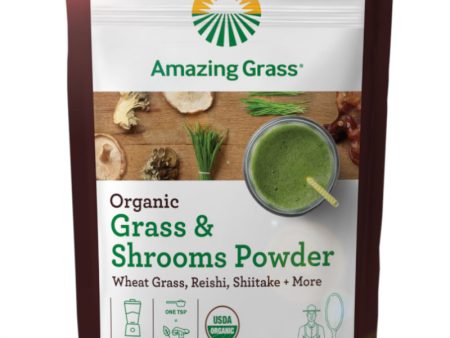 Amazing Grass Organic Grass and Shrooms Powder - 5.29 oz For Discount