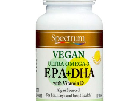 Spectrum Essentials Vegan Ultra Omega-3 EPA + DHA with Vitamin D - 60 Sg Online