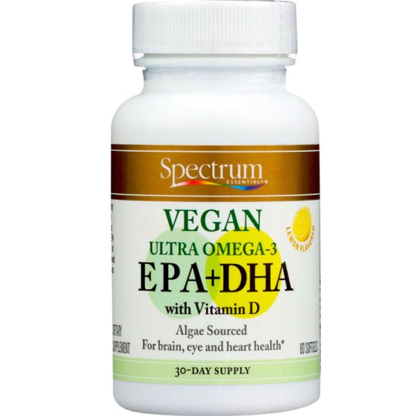 Spectrum Essentials Vegan Ultra Omega-3 EPA + DHA with Vitamin D - 60 Sg Online