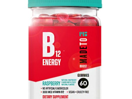 MadeTo Boost B12 Energy Gummies, Raspberry - 60 ct. For Sale