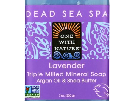 One With Nature Dead Sea Minerals Soap Lavender Bar - 7 oz. Hot on Sale