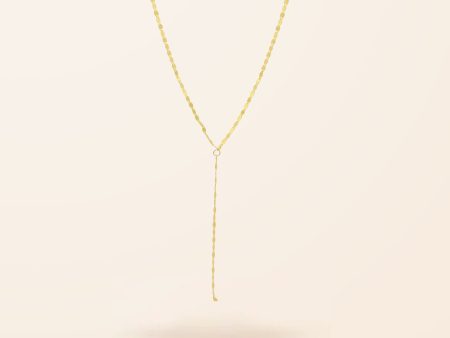 10K Gold Disco Lariat Necklace Online Hot Sale