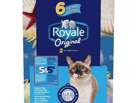 Royale: Original 2 Ply Facial Tissue, Soft & Strong, 6 Tissue Boxes, 100 Tissues Per Box Online Sale