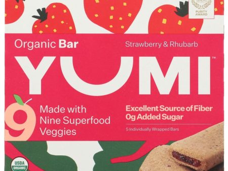 Yumi Bars Organic Strawberry and Rhubarb - 3.7 oz Hot on Sale