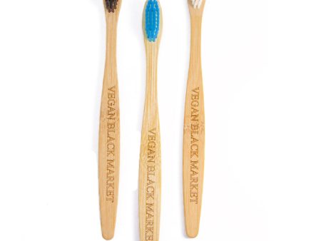 Vegan Black Market Bamboo Vegan Toothbrush 3 pack Online