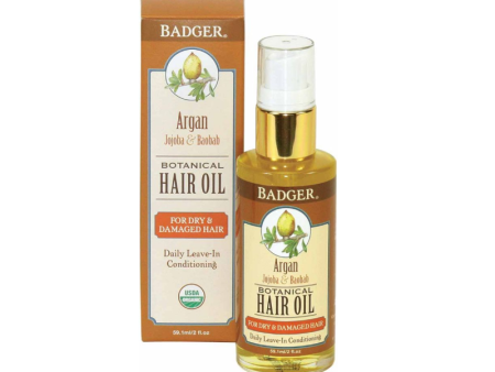 Badger Argan Jojoba & Baobab Botanical Hair Oil - 2 fl oz. For Cheap