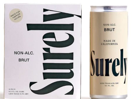 Surely Non Alcoholic Sparkling Brut Cans - 4pk 8.5floz. Online