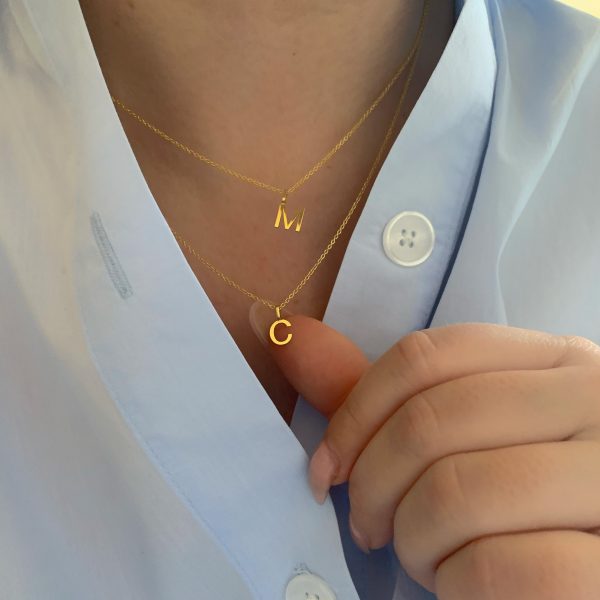 10K Gold Initial Necklace Sale