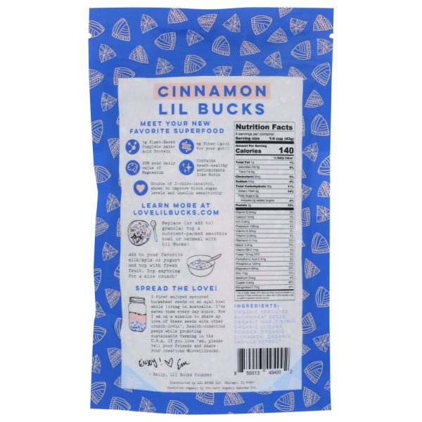 Lil Bucks Sprouted Buckwheat Crunch Cinnamon - 6 oz Cheap