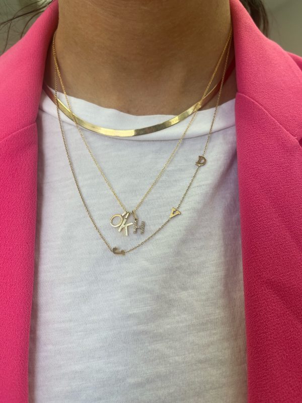 10K Gold Initial Necklace Sale