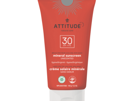 Attitude: Moisturizer Mineral Sunscreen SPF 30 - Unscented Fashion