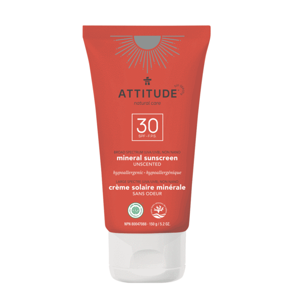 Attitude: Moisturizer Mineral Sunscreen SPF 30 - Unscented Fashion