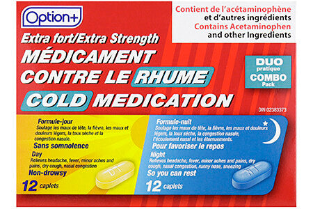 Option+: Cold Day & Night 500 mg 12+12 on Sale