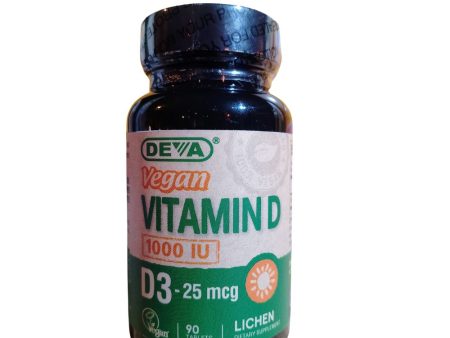 Vitamina  D3 25 MCG 90 tablets- Deva Supply